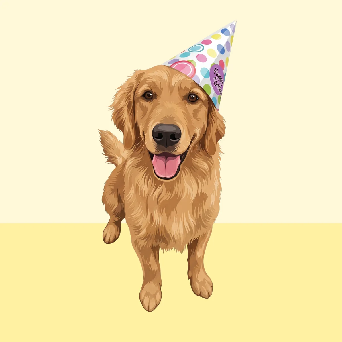 Detailed golden retriever Pawtrait wallpaper