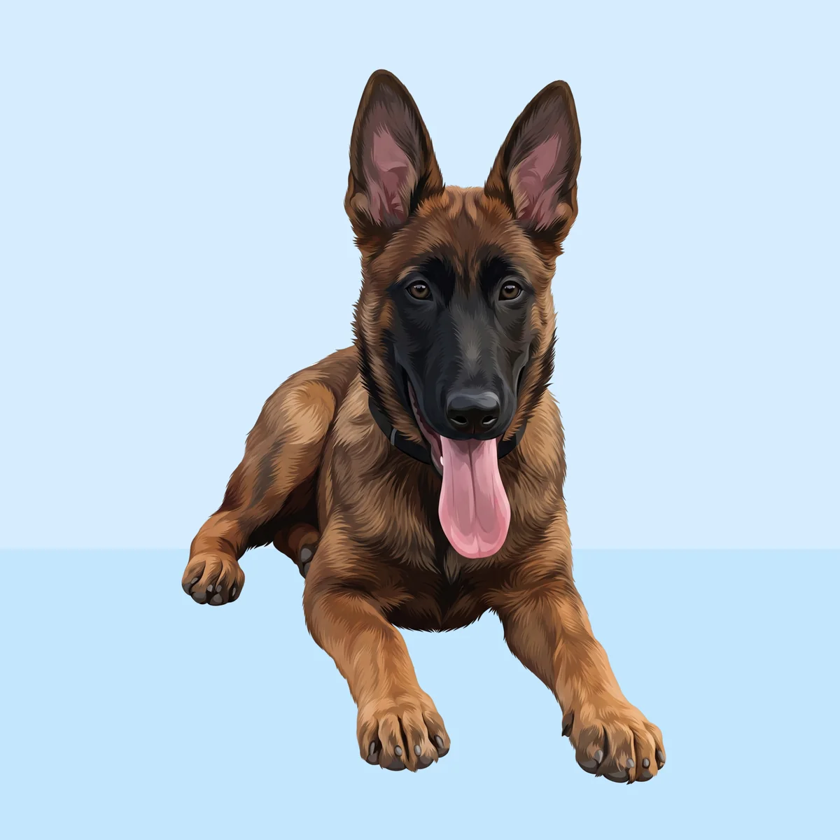 Detailed German shepherd Pawtrait wallpaper