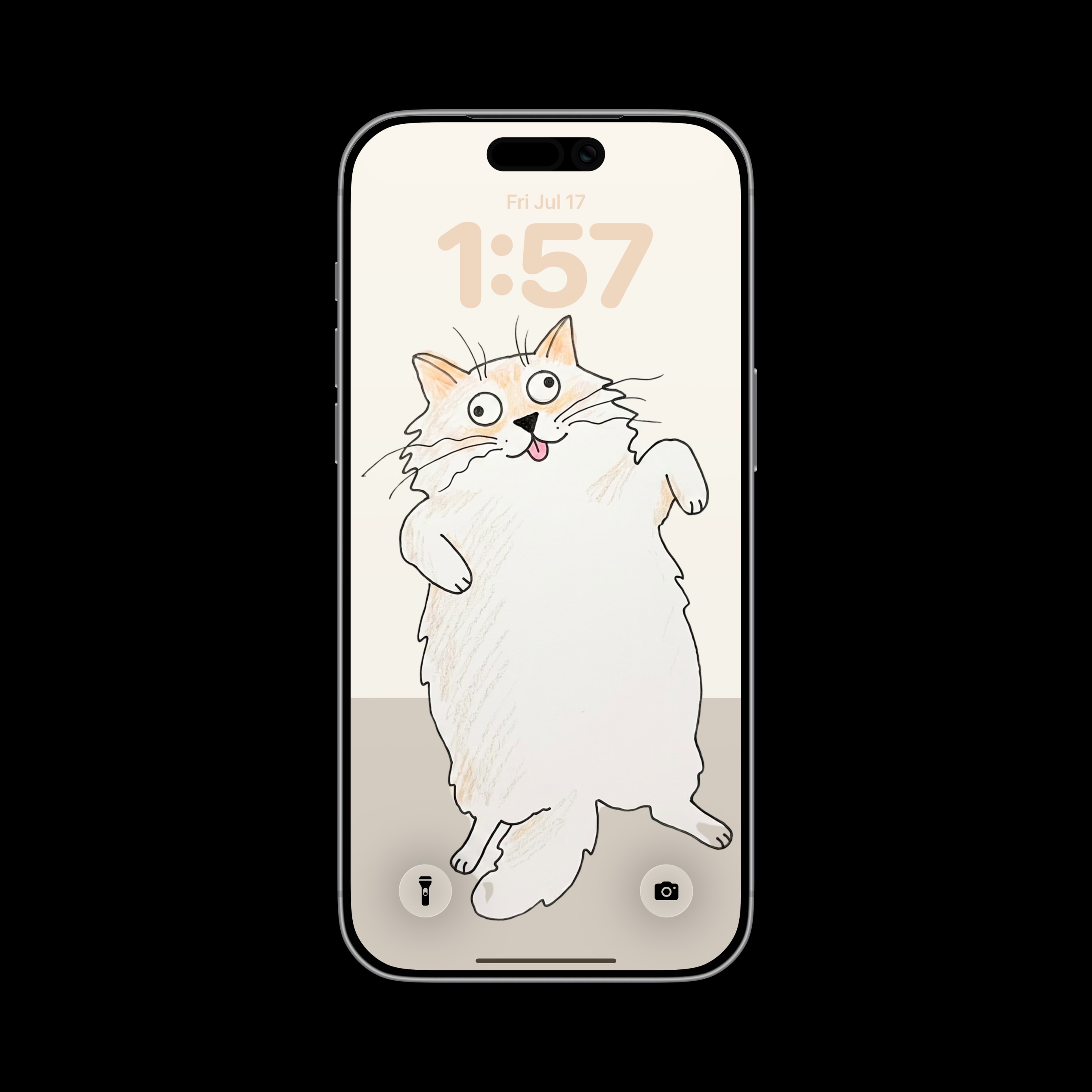 Funny custom pet wallpaper example