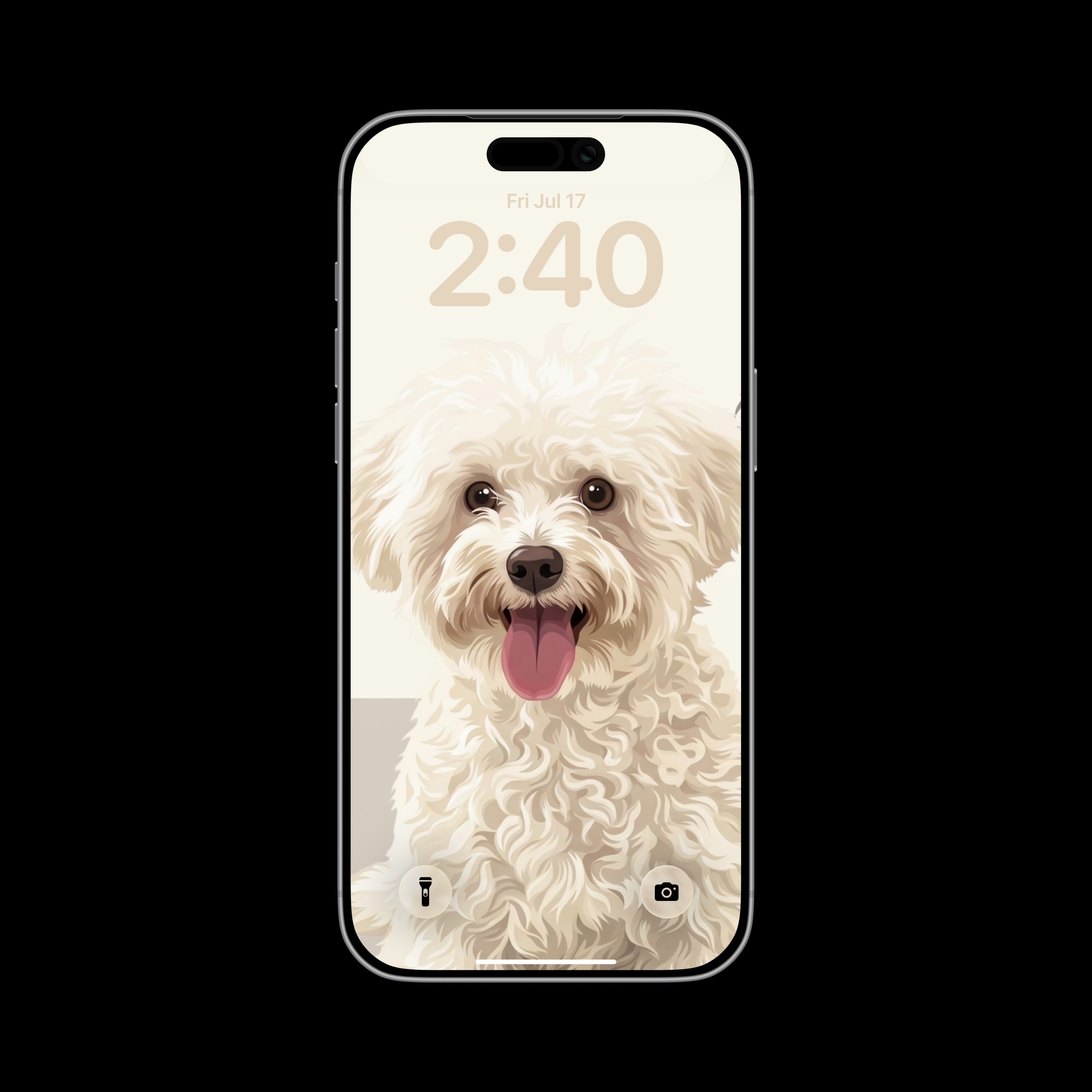 Pawtrait custom pet wallpaper example